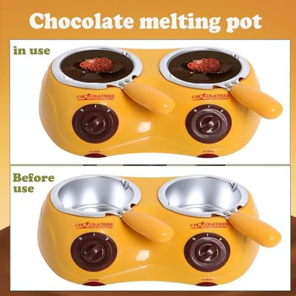 Candy Chocolate Melting Pot For Melting Chocolate Butter Cheese Candy Candle With Tool Mold Handmade Diy Making Electric Melting Pot Chocolate Melting Warming Fondue Set Yellow Candy Chocolate Melting Pot For Melting Chocolate Butter Cheese Candy Candle With Tool Mold Handmade Diy Making Electric Melting Pot Chocolate Melting Warming Fondue Set Yellow