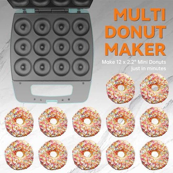 Baker'S Friend Multi Mini Waffle Maker Machine Bake 6 X 3 Inch Small Waffles Perfect For Families And Individuals Use Excellent Choice For Breakfast Brunch Parties & Events Graphite