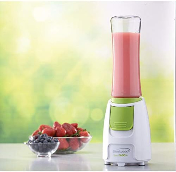 Brentwood Appliances Jb-196 Blend-To-Go Blender White Body With Green Button