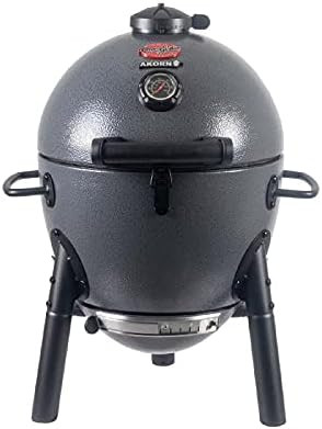 Char-Griller® Akorn® Jr. Portable Kamado Charcoal Grill And Smoker With Cast Iron Grates And Locking Lid With 155 Cooking Square Inches In Ash Model E86714