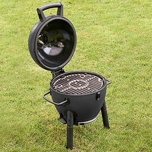 Char-Griller® Akorn® Jr. Portable Kamado Charcoal Grill And Smoker With Cast Iron Grates And Locking Lid With 155 Cooking Square Inches In Ash Model E86714