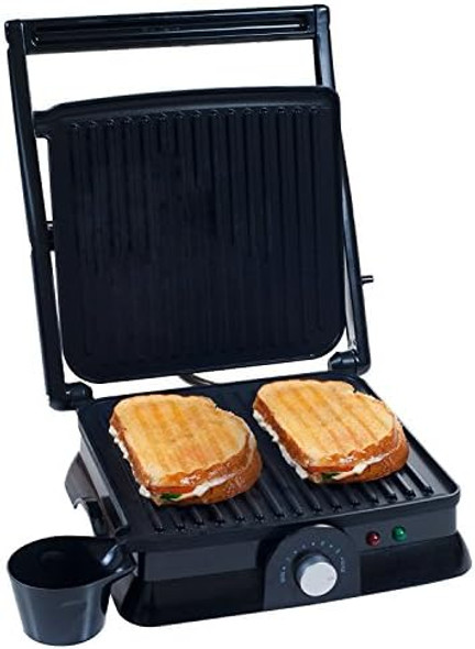 Chef Buddy Non-Stick Panini Press Indoor Grill And Gourmet Sandwich Maker Electric With Nonstick Plates 12.5”X 11" X 5” Black Chef Buddy Non-Stick Panini Press Indoor Grill And Gourmet Sandwich Maker Electric With Nonstick Plates 12.5”X 11" X 5” Black