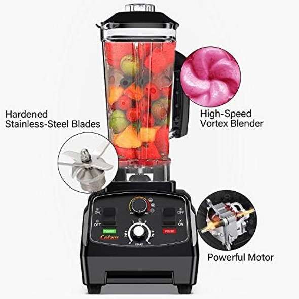 Professional Countertop Blender With 2200-Watt Base Shakes And Smoothies BlenderBuilt-In TimerHigh Power With 2L Jar