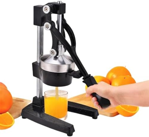 Courant Cast-Iron Orange Juice Squeezer Durable Easy-To-Clean Professional Citrus Juicer Stainless Steel Lemon Grapefruit Squeezer Sturdy Manual Citrus Press With Large Press Bowl Easy Grip Black Courant Cast-Iron Orange Juice Squeezer Durable Easy-To-Clean Professional Citrus Juicer Stainless Steel Lemon Grapefruit Squeezer Sturdy Manual Citrus Press With Large Press Bowl Easy Grip Black