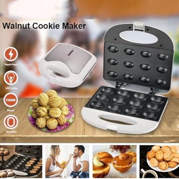 750W Nut Waffle Bread Machine 12Pcs Capacity Non Stick Plates Electric Walnut Cake Maker With Adjustable Temperature Control Electric Walnut Cookie Maker For Breakfast Cakes 750W Nut Waffle Bread Machine 12Pcs Capacity Non Stick Plates Electric Walnut Cake Maker With Adjustable Temperature Control Electric Walnut Cookie Maker For Breakfast Cakes