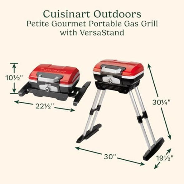 Cuisinart Petite Gourmet Portable Gas Grill With Versastand™ Compact Tabletop Bbq 150 Sq. In. Cooking Surface 5500 Btu Burner Small Gas Grill Adjustable Telescoping Base And Carry Handles Cuisinart Petite Gourmet Portable Gas Grill With Versastand™ Compact Tabletop Bbq 150 Sq. In. Cooking Surface 5500 Btu Burner Small Gas Grill Adjustable Telescoping Base And Carry Handles