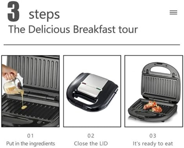 6 In 1 Mini Donut Maker Double Sided Heating Waffle Maker Sandwich Maker Grill Maker Madeleines Maker Nut Cake Maker Non Stick Small Breakfast Machine With 10 Removable Plates