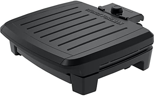 George Foreman® Fully Submersible™ Grill Dishwasher Safe Wash The Entire Grill Easy-To-Clean Nonstick Black/Grey