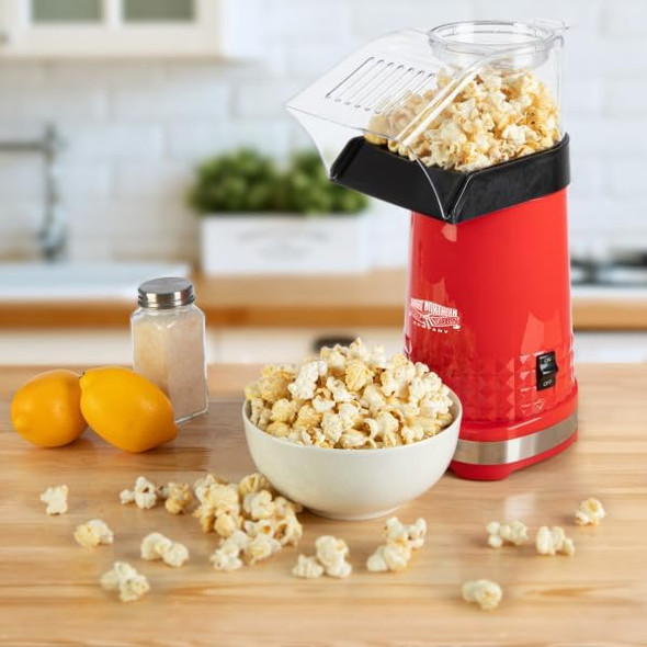 Hot Air Popper Popcorn Maker - 1200W Electric Hot Air Popcorn Popper - Quick Oil- Mini Popcorn Machine - Pop Corn Maker With Measuring Cup (White) Hot Air Popper Popcorn Maker - 1200W Electric Hot Air Popcorn Popper - Quick Oil- Mini Popcorn Machine - Pop Corn Maker With Measuring Cup (White)
