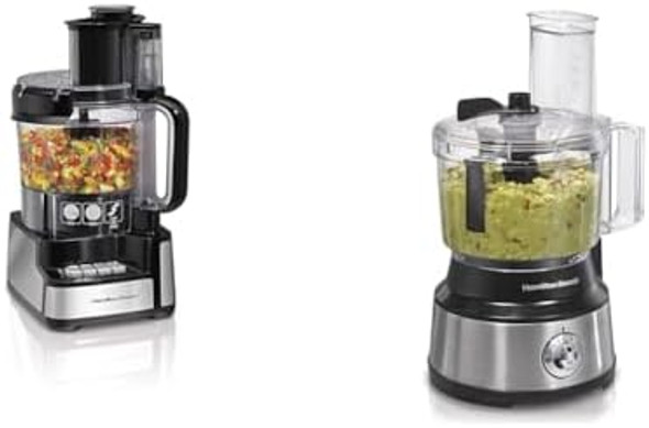 Hamilton Beach 12 Cup Food Processor Bundle With Bowl Scraper Slicing & Shredding Discs 450W Motor