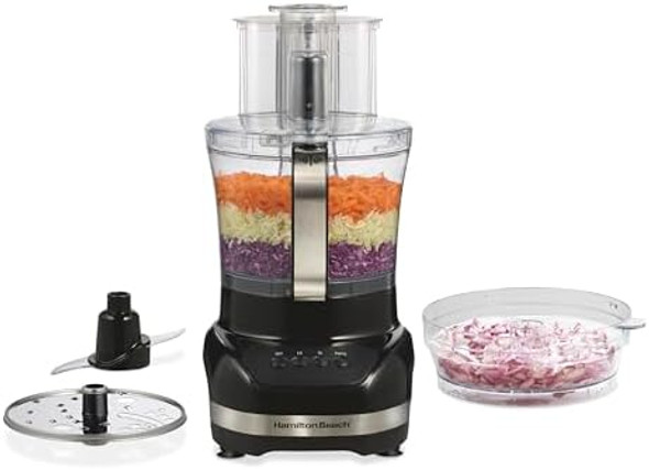 Hamilton Beach Big Mouth Duo Plus 12 Cup Food Processor & Vegetable Chopper With Additional Mini 4 Cup Bowl Black (70580) Hamilton Beach Big Mouth Duo Plus 12 Cup Food Processor & Vegetable Chopper With Additional Mini 4 Cup Bowl Black (70580)