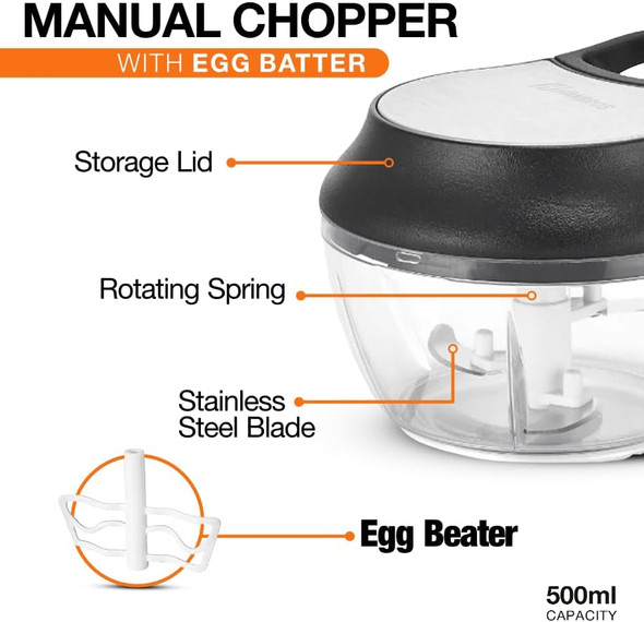 Manual Food Processor Vegetable Chopper Portable Hand Pull String Garlic Mincer Onion Cutter For Veggies Ginger Fruits Nuts Herbs Etc. 2 Cup With Egg Batter And Garlic Peeler W1031-1 Manual Food Processor Vegetable Chopper Portable Hand Pull String Garlic Mincer Onion Cutter For Veggies Ginger Fruits Nuts Herbs Etc. 2 Cup With Egg Batter And Garlic Peeler W1031-1