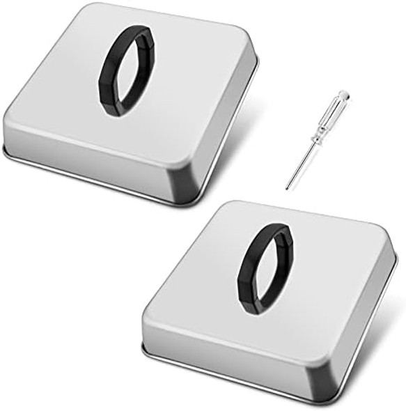 Hasteel Square Cheese Melting Dome Stainless Steel 9⅓ X 9⅓ X 2 Inch Steaming Basting Cover Heavy Duty Griddle Grill Accessories For Flat Top Teppanyaki Cast Iron Bbq Outdoor Kitchen Cooking 2 Packs Hasteel Square Cheese Melting Dome Stainless Steel 9⅓ X 9⅓ X 2 Inch Steaming Basting Cover Heavy Duty Griddle Grill Accessories For Flat Top Teppanyaki Cast Iron Bbq Outdoor Kitchen Cooking 2 Packs