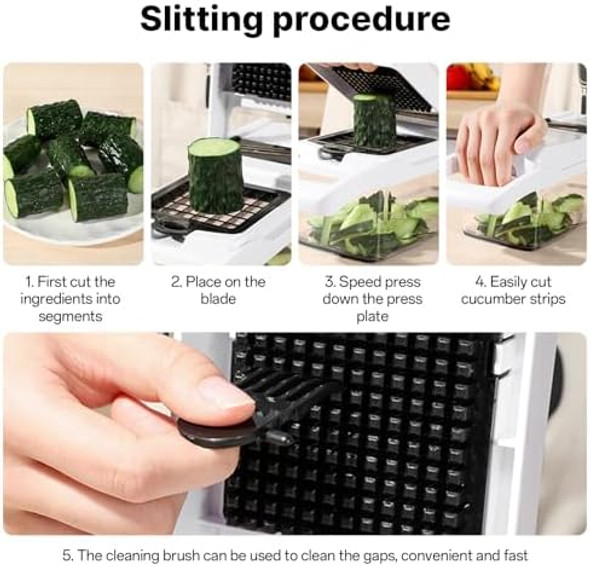 22 In 1 Vegetable Chopper With Container And Lid Manual Hand Veggie Chopper Self Cleaning Mini Chopper Food Processor For Onion Garlic Multifunctional Kitchen Dicer Chopper With Egg White Separator 22 In 1 Vegetable Chopper With Container And Lid Manual Hand Veggie Chopper Self Cleaning Mini Chopper Food Processor For Onion Garlic Multifunctional Kitchen Dicer Chopper With Egg White Separator