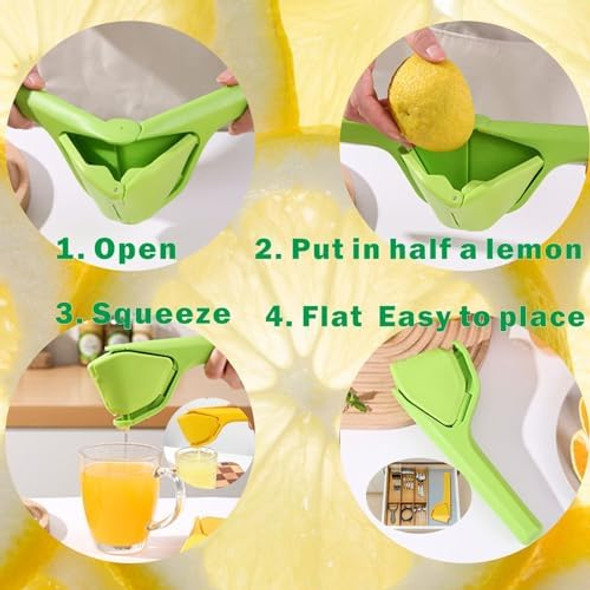 Lemon Squeezer Effective At Squeezing Out Juice Easy-To-Use Very Sturdy Lemon Juicer Lime Squeezer Citrus Juicers Lemon Juicer Squeezer To Squeeze Lemons Lime Citrus Orange(Yellow)