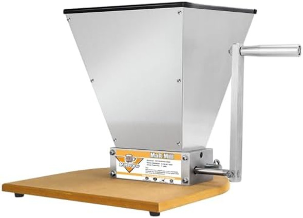 Malt Mill Homebrew Grain Crusher Manual Metal Grain Mill Stainless Steel Grinder Mill With Adjustable 2 Bearing Roller & Crank Handle Fit Low Speed Electric Drill For Wheat Barley Beer Brewing Malt Mill Homebrew Grain Crusher Manual Metal Grain Mill Stainless Steel Grinder Mill With Adjustable 2 Bearing Roller & Crank Handle Fit Low Speed Electric Drill For Wheat Barley Beer Brewing