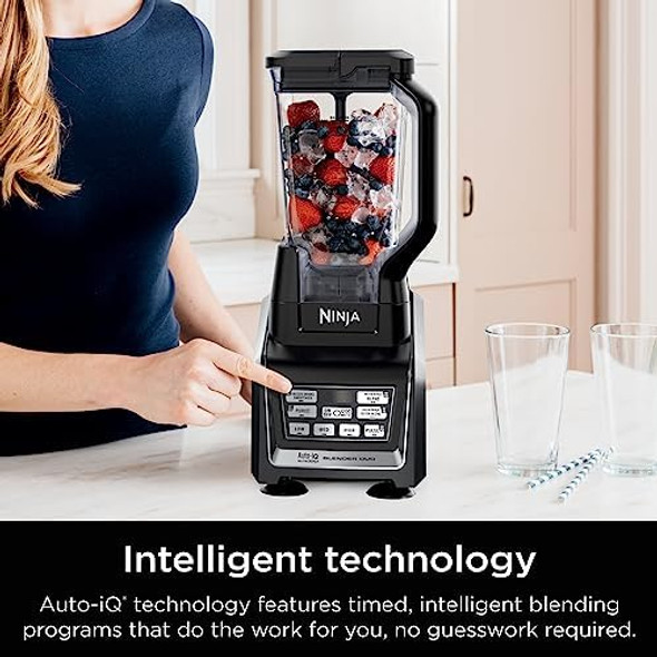 Ninja Bl642 Nutri Ninja Personal & Countertop Blender With 1200W Auto-Iq Base 72 Oz. Pitcher And 18 24 & 32 Oz. To-Go Cups With Spout Lids For Smoothies Shakes & More Dishwasher Safe Black Ninja Bl642 Nutri Ninja Personal & Countertop Blender With 1200W Auto-Iq Base 72 Oz. Pitcher And 18 24 & 32 Oz. To-Go Cups With Spout Lids For Smoothies Shakes & More Dishwasher Safe Black