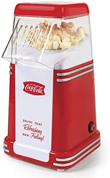 Nostalgia Electrics Coca-Cola Hot-Air Electric Popcorn Maker 8 Cups Healthy Oil Popcorn With Measuring Scoop Coke Red & White Nostalgia Electrics Coca-Cola Hot-Air Electric Popcorn Maker 8 Cups Healthy Oil Popcorn With Measuring Scoop Coke Red & White