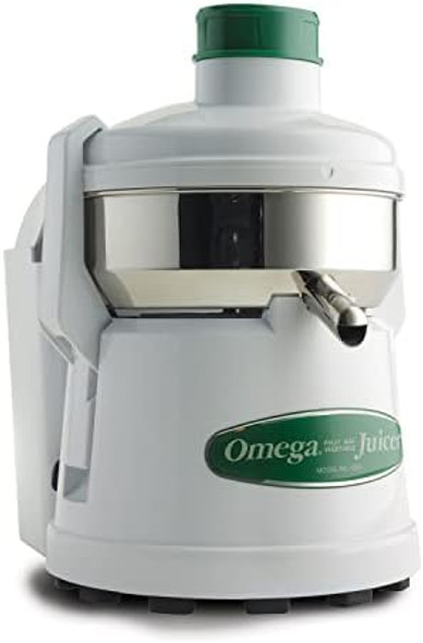 Omega Centrifugal Juicer High Speed Pulp Ejection Juice Extractor 1/3 Hp Juices Vegetables Citrus And Fruits At 3500 Rpm Surgical Stainless Steel Parts And Blade 250-Watts White Omega Centrifugal Juicer High Speed Pulp Ejection Juice Extractor 1/3 Hp Juices Vegetables Citrus And Fruits At 3500 Rpm Surgical Stainless Steel Parts And Blade 250-Watts White