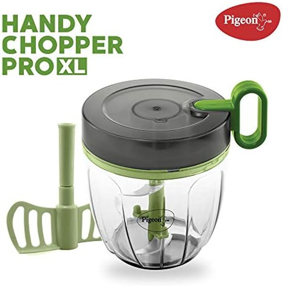 Pigeon - Pro Xl Handy And Compact Chopper With Stainless Steel Blades - Large Hand Powered Food Chopper Pigeon - Pro Xl Handy And Compact Chopper With Stainless Steel Blades - Large Hand Powered Food Chopper