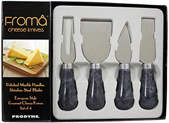 Prodyne Froma Cheese Knives Set Of 4 Black