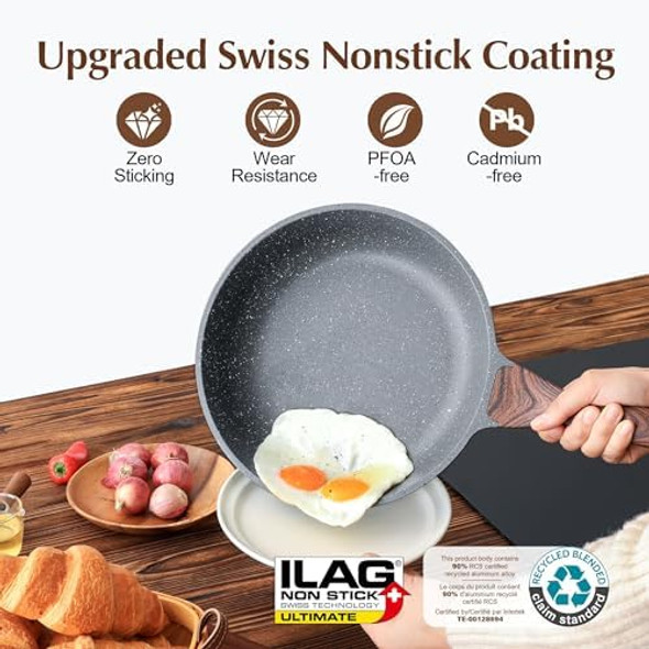 Sensarte 9.5 Inch Nonstick Frying Pan SkilletPfoa 9.5 Inch Nonstick Grill Pan For Stove TopsDurable Skillet Indoor & Outdoor Grilling Sensarte 9.5 Inch Nonstick Frying Pan SkilletPfoa 9.5 Inch Nonstick Grill Pan For Stove TopsDurable Skillet Indoor & Outdoor Grilling