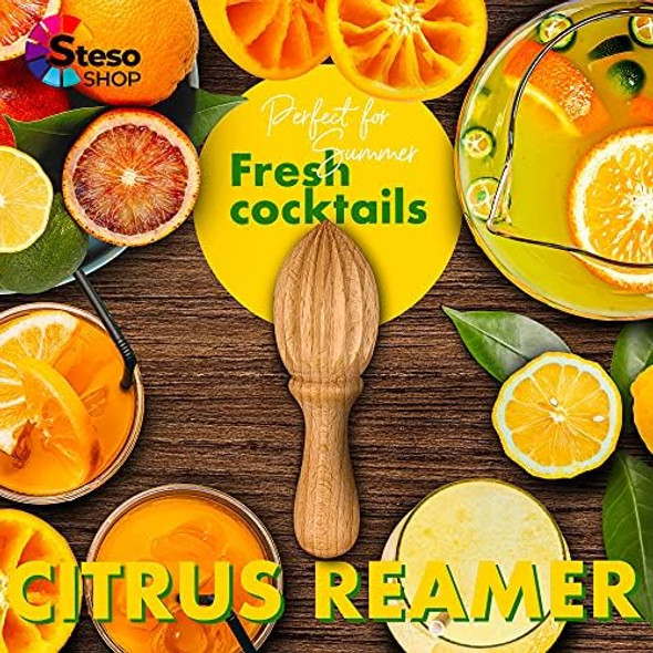 Lemon Squeezer Citrus Easy - Hand Juicer Citrus - Lime Orange Squeezer Juicer Wood - Hand Juicer Press Manual - Wooden Reamer…