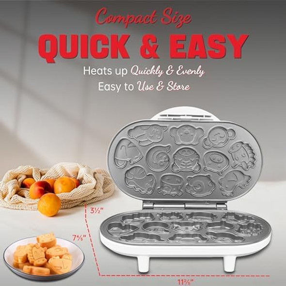 Mini Donut Maker Machine Electric Mini Bundt Cake Pan Bake 6 Bundt Doughnuts With 3 Shapes Excellent For Breakfast Snacks Desserts & More