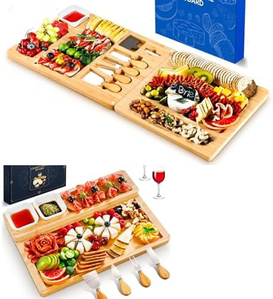 Thereye Charcuterie Boards Set Cheese Board With Knife Set s For Women Wedding s House Warming s Bridal Shower Thereye Charcuterie Boards Set Cheese Board With Knife Set s For Women Wedding s House Warming s Bridal Shower