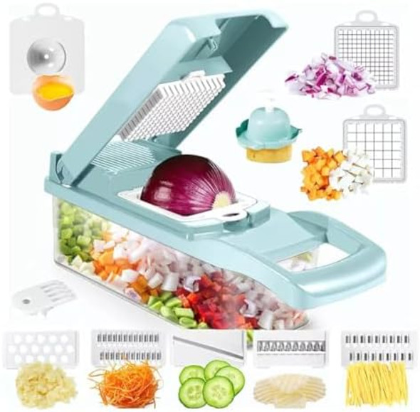 Mandolin Slicer Vegetable Chopper Onion Chopper And Pro 10-In-1 Professional Food Processor Chopper: Multipurpose Slicer And Cutter Juicing Device With Adjustable Vegetable Cutter (White) Mandolin Slicer Vegetable Chopper Onion Chopper And Pro 10-In-1 Professional Food Processor Chopper: Multipurpose Slicer And Cutter Juicing Device With Adjustable Vegetable Cutter (White)