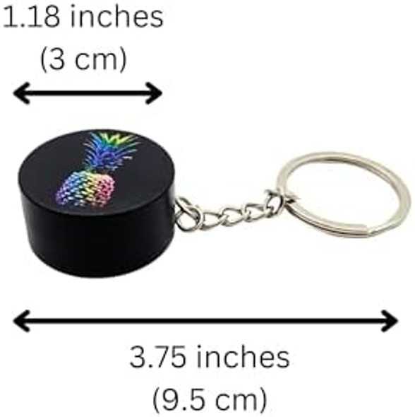 Keychain And 2.5 Inch Metal Grinder Matching Set (Color Splash Pineapple) Keychain And 2.5 Inch Metal Grinder Matching Set (Color Splash Pineapple)