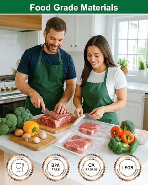 Vacuum Sealer Bags For Food Bundle Quart 8X11 In 100 And Pint 6X10 In 50 Bags For Food Saver zer Seal A Meal Sous Vide Meal Prep Bpa Heavy Duty Preprinted Labeling Area Vacuum Sealer Bags For Food Bundle Quart 8X11 In 100 And Pint 6X10 In 50 Bags For Food Saver zer Seal A Meal Sous Vide Meal Prep Bpa Heavy Duty Preprinted Labeling Area