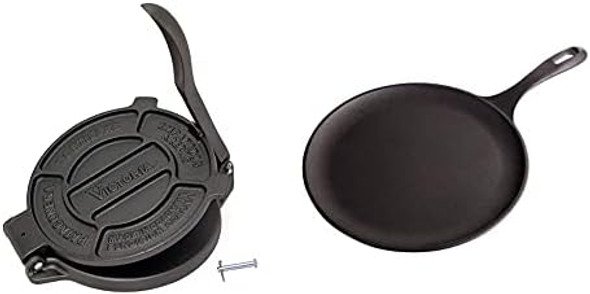 Victoria Cast Iron Tortilla Press Tortilla And Roti Maker Made In Colombia 8 Inches Victoria Cast Iron Round Pan Comal Pizza Pan 10.5" Victoria Cast Iron Tortilla Press Tortilla And Roti Maker Made In Colombia 8 Inches Victoria Cast Iron Round Pan Comal Pizza Pan 10.5"
