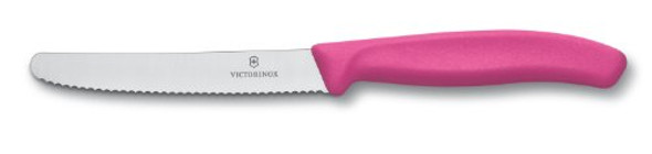 Victorinox Swiss Classic 4-1/2-Inch Utility Knife with Round Tip Pink Handle