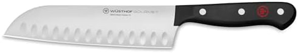 Wüsthof Gourmet 5" Hollow Edge Santoku Knife Black