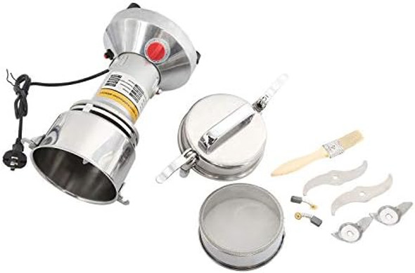 Yaemarine 110V High Speed Electric Grain Mill Grinder Stainless Steel Electric Spice Herb Cereals Coffee Rice Corn Sesame Soybean Flour Powder Machine Commercial Home Clinic Pharmacy (Capacity 300G)
