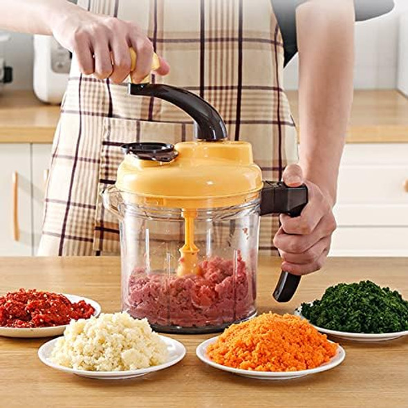 Hand Crank Food Chopper Salad Spinner Large Capacity Vegetable Chopper Multifunction Salad Spinner For Meat Beans Garlic For Restaurants Kitchens Baby Food Hand Crank Food Chopper Salad Spinner Large Capacity Vegetable Chopper Multifunction Salad Spinner For Meat Beans Garlic For Restaurants Kitchens Baby Food