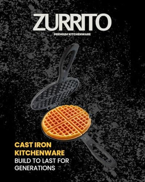 Cast Iron Waffle Maker Stove Top Bundle Set (7Inch Round Waffles 5-Pieces Set) Stove Top Waffle Iron For Camping Grill Or Stovetop Camping Waffle Maker Non-Electric Cast Iron Waffle Iron Cast Iron Waffle Maker Stove Top Bundle Set (7Inch Round Waffles 5-Pieces Set) Stove Top Waffle Iron For Camping Grill Or Stovetop Camping Waffle Maker Non-Electric Cast Iron Waffle Iron