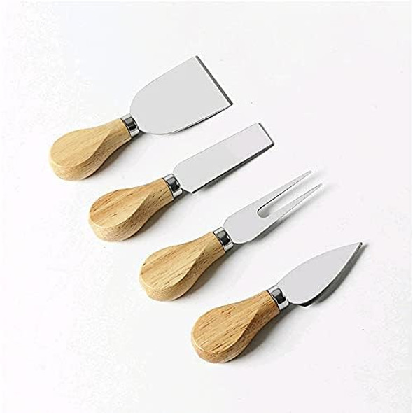 Charcuterie Accessories 4 Pcs Cheese Knives Set With Wood Handle Stainless Steel Cheese Slicer/Cheese Cutter (Cheese Knife Shaver Fork And Spreader) For Charcuterie Board Accessories Charcuterie Accessories 4 Pcs Cheese Knives Set With Wood Handle Stainless Steel Cheese Slicer/Cheese Cutter (Cheese Knife Shaver Fork And Spreader) For Charcuterie Board Accessories