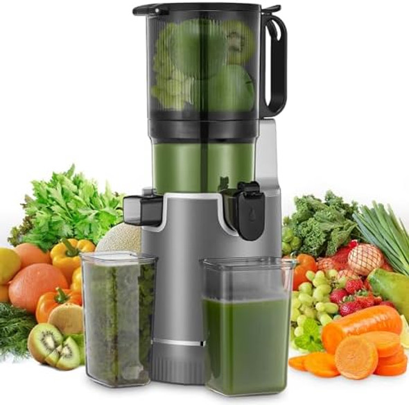 Juicer Machines 5.4 Extra Large Feed Chute Fit Whole Fruits  and Vegetables Slow Masticating Cold Press Juicer Easy To Clean 250W High Juice Yield Juicer Machines 5.4 Extra Large Feed Chute Fit Whole Fruits  and Vegetables Slow Masticating Cold Press Juicer Easy To Clean 250W High Juice Yield