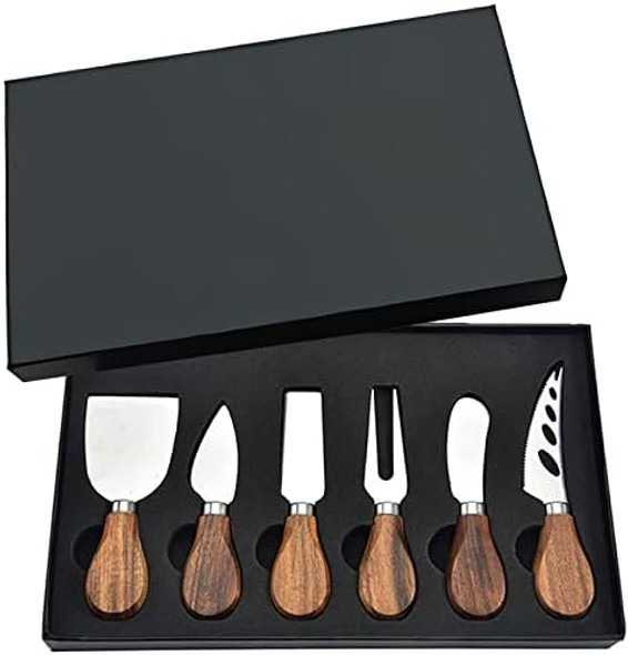 Cheese Knives Set 6-Piece Stainless Steel Cheese Knife Collection With Cheese Slicer Cheese Cutter Cheese ForkCheese Spreading Knife For Charcuterie Boards And Cutlery Set