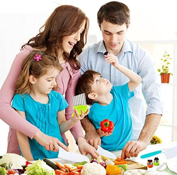 9 Pcs Kids Kitchen Knife Set Kids Knives For Real Cooking With Cutting Board Y Peeler Crinkle Cutter Sandwich Cutter Serrated Edges Plastic Toddler Knife Kid Safe Knives