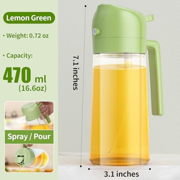 Oil Sprayer For Cooking d Olive Oil Sprayer And Dispenser For Kitchen Food Grade Oil Spray Bottle For Cooking Air Fryer Deep Frying Bbq (Green 470Ml) Oil Sprayer For Cooking d Olive Oil Sprayer And Dispenser For Kitchen Food Grade Oil Spray Bottle For Cooking Air Fryer Deep Frying Bbq (Green 470Ml)