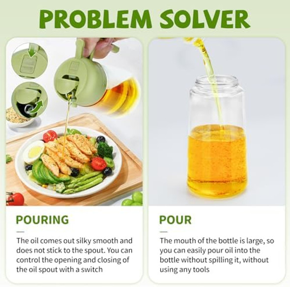 Oil Sprayer For Cooking d Olive Oil Sprayer And Dispenser For Kitchen Food Grade Oil Spray Bottle For Cooking Air Fryer Deep Frying Bbq (Green 470Ml) Oil Sprayer For Cooking d Olive Oil Sprayer And Dispenser For Kitchen Food Grade Oil Spray Bottle For Cooking Air Fryer Deep Frying Bbq (Green 470Ml)