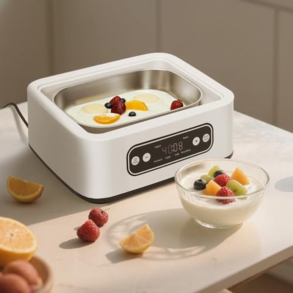 1.7-Quart Yogurt Maker With Adjust Temp(21°C-48°C/70°F-118°F) & Time(1-99H)304 Steel Inner PotPp Lid Bpa-Free Celsius IncrementReal-Time Countdown Led Display 1.7-Quart Yogurt Maker With Adjust Temp(21°C-48°C/70°F-118°F) & Time(1-99H)304 Steel Inner PotPp Lid Bpa-Free Celsius IncrementReal-Time Countdown Led Display