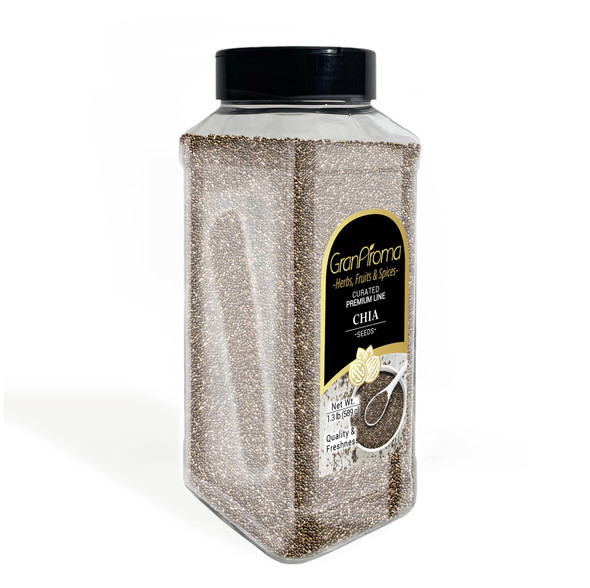 GranAroma Chia Seeds 1.3 lb  Garnish and  Additive Versatile Seeds Slightly Nutty