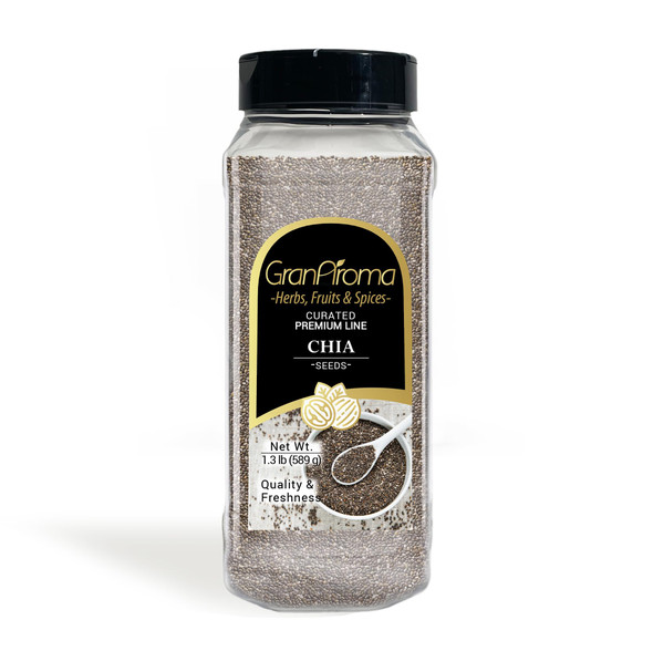 GranAroma Chia Seeds 1.3 lb  Garnish and  Additive Versatile Seeds Slightly Nutty