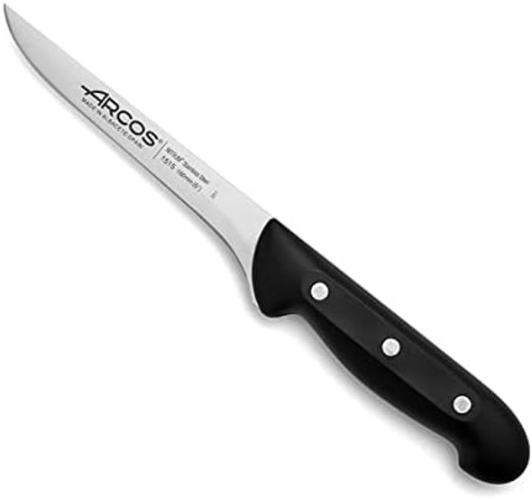 Arcos Boning Knife 6 Inch Stainless Steel. Professional Kitchen Knife For Cleaning Meats. Ergonomic Polyoxymethylene Handle And 160 Mm Blade. Series Maitre. Color Black Arcos Boning Knife 6 Inch Stainless Steel. Professional Kitchen Knife For Cleaning Meats. Ergonomic Polyoxymethylene Handle And 160 Mm Blade. Series Maitre. Color Black
