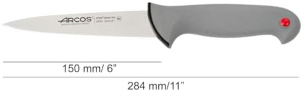 Arcos Sole Knife/Fish Knife 7 Inch Nitrum Stainless Steel And 190 Mm Blade. Designed For Handling And Preparing Fish. Ergonomic Polyoxymethylene Pom Rosewood Handle. Series Colour Prof. Color Black