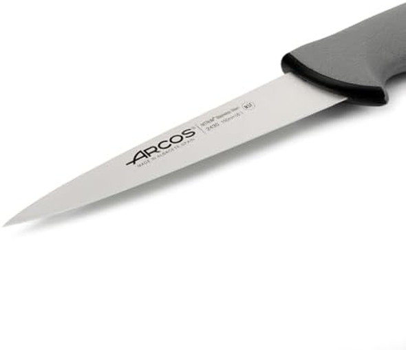 Arcos Sole Knife/Fish Knife 7 Inch Nitrum Stainless Steel And 190 Mm Blade. Designed For Handling And Preparing Fish. Ergonomic Polyoxymethylene Pom Rosewood Handle. Series Colour Prof. Color Black